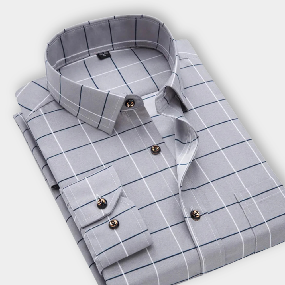 Blaine | Men’s Maritime Print Classic Button Up Shirt