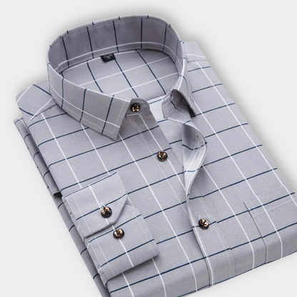 Blaine | Men’s Maritime Print Classic Button Up Shirt