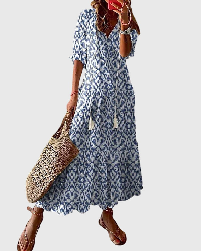 Aureline | Women’s V-Neck Midi Dress