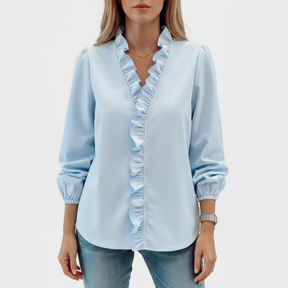 Kendall | Women’s Elegant Ruffle Front Blouse