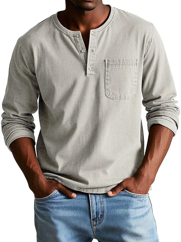 Colton | Men’s Casual Long Sleeve Henley Shirt