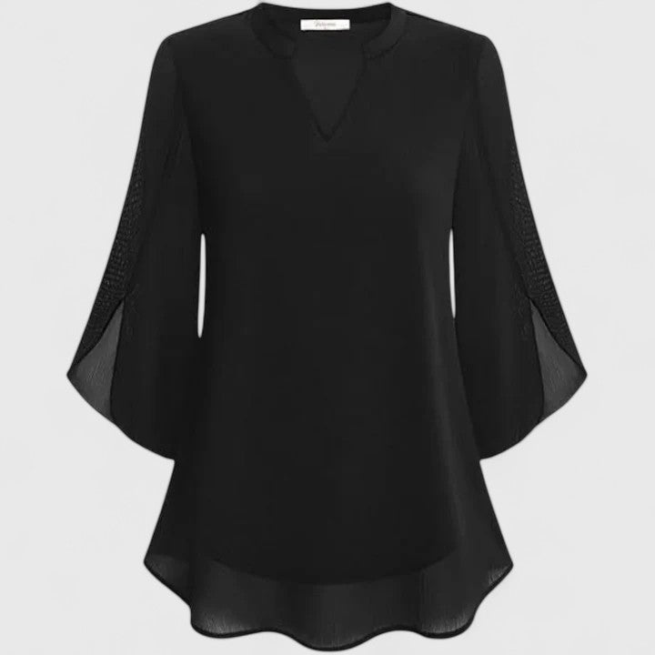 Remi | Women’s Sophisticated Chiffon V-Neck Blouse