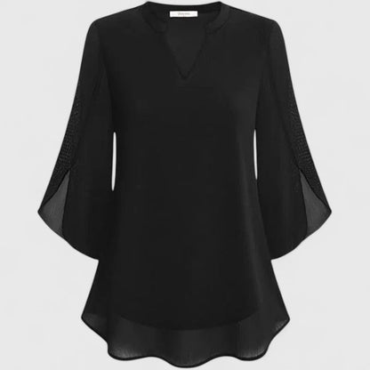 Remi | Women’s Sophisticated Chiffon V-Neck Blouse
