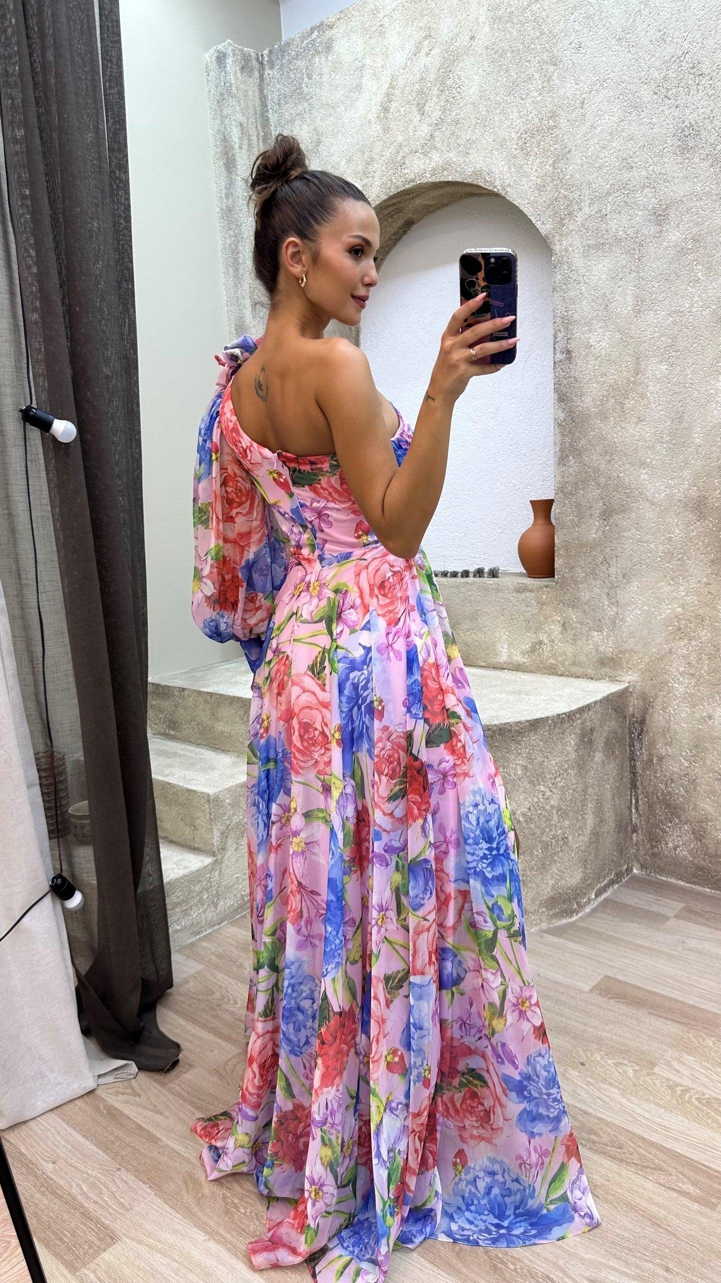 Elowen | Women’s Elegant Floral High Slit Maxi Dress
