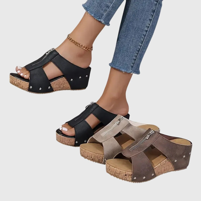 Dahlia | Women’s Orthopedic Cutout Wedge Sandals