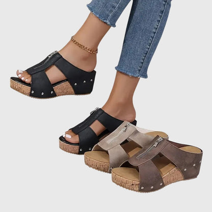 Dahlia | Women’s Orthopedic Cutout Wedge Sandals
