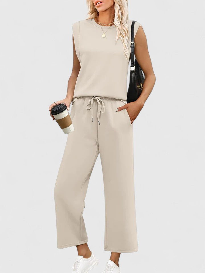 Hannah | Women’s Elegant Sleeveless Two-Piece Set