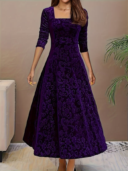 Amery | Women’s Square Neck Party Dress