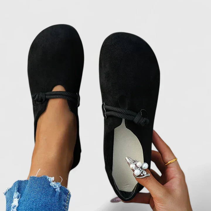 Calyra | Women’s Bow Detail Slip On Loafers