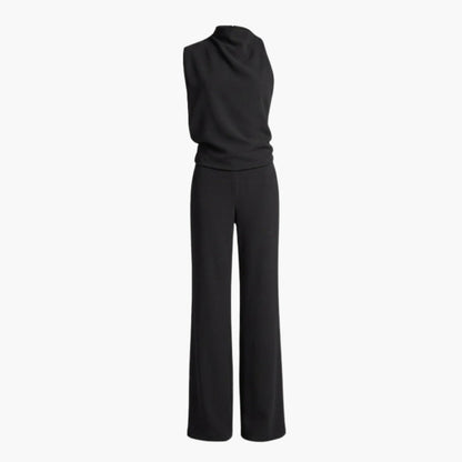 Tatum | Women’s Round Neck Sleeveless Wide-Leg One-Piece Jumpsuit