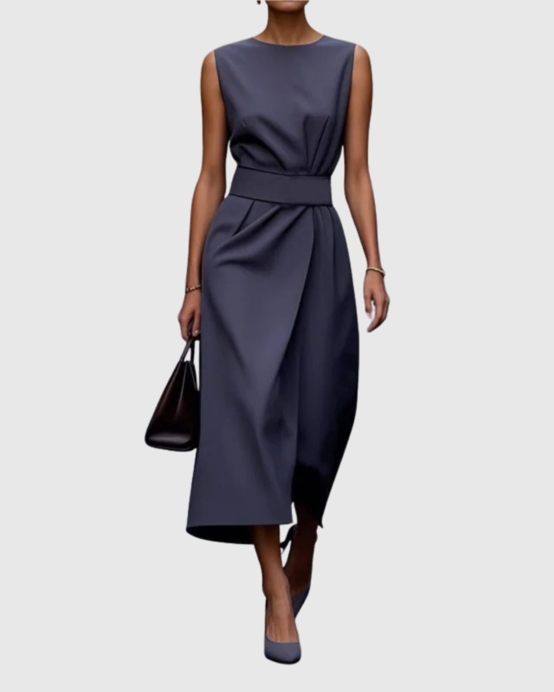 Marina | Women’s Round Neck Midi Dress