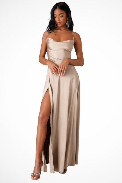 Aubrielle | Women’s Cowl Neck Maxi Dress