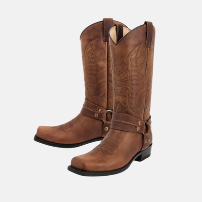 Beau | Men’s Western Leather Boots with Stitching