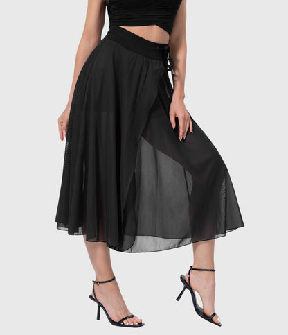 Cleo | Women’s Elegant Flowing Chiffon Midi Skirt