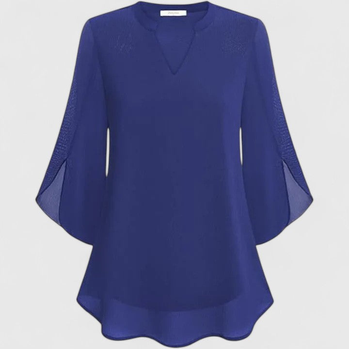 Remi | Women’s Sophisticated Chiffon V-Neck Blouse