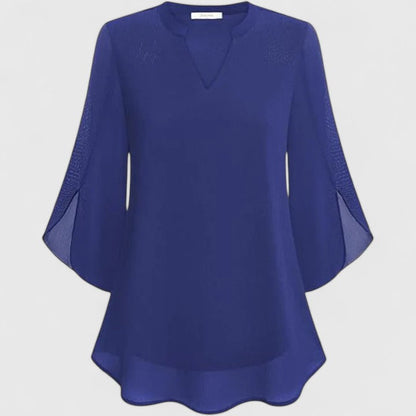 Remi | Women’s Sophisticated Chiffon V-Neck Blouse