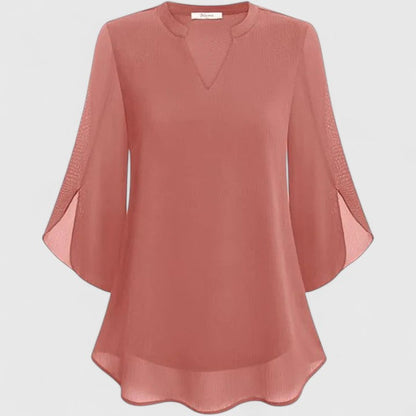 Remi | Women’s Sophisticated Chiffon V-Neck Blouse