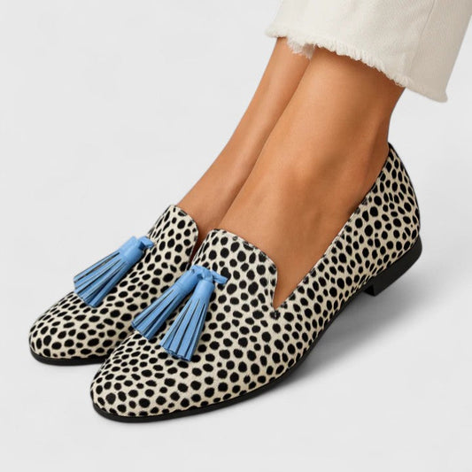 Marovyn | Women’s Printed Tassel Slip On Loafers