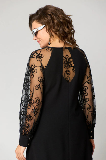 Edlyn | Women’s Elegant Lace Sleeve Midi Dress
