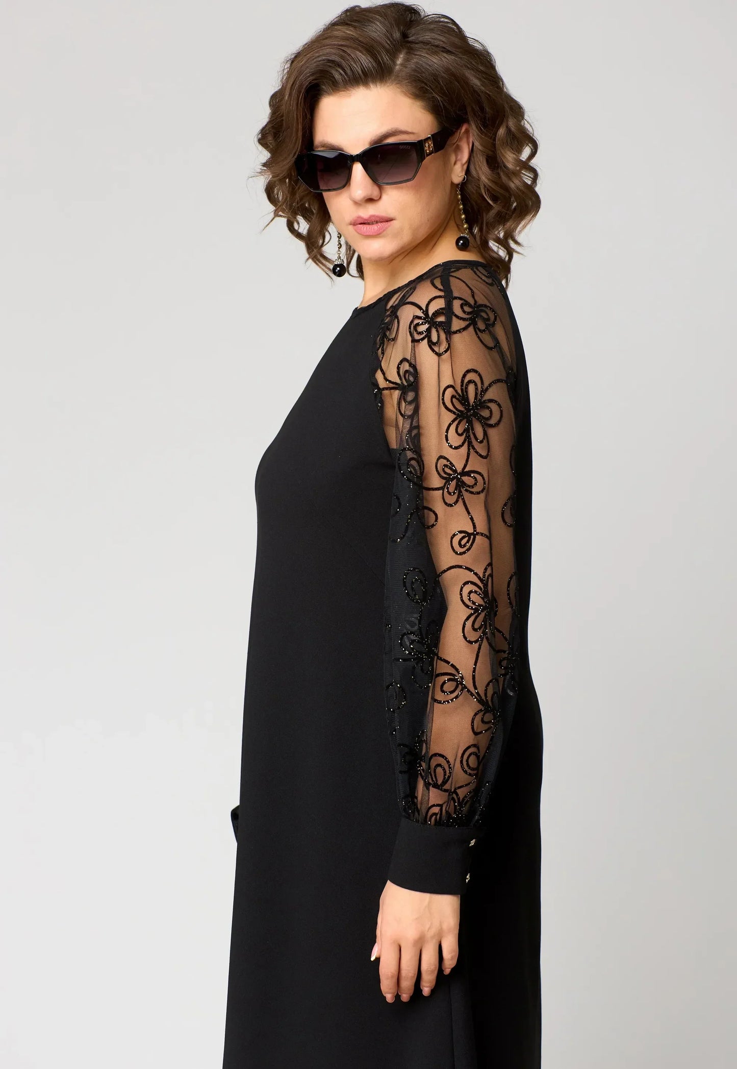 Edlyn | Women’s Elegant Lace Sleeve Midi Dress