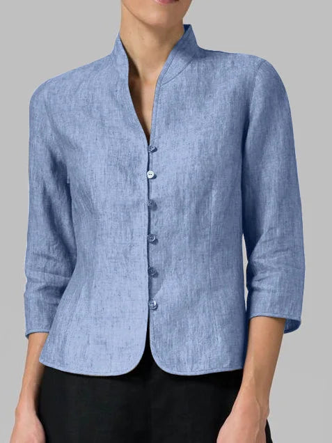Tina | Women’s Collar Button Sleeve Blouse