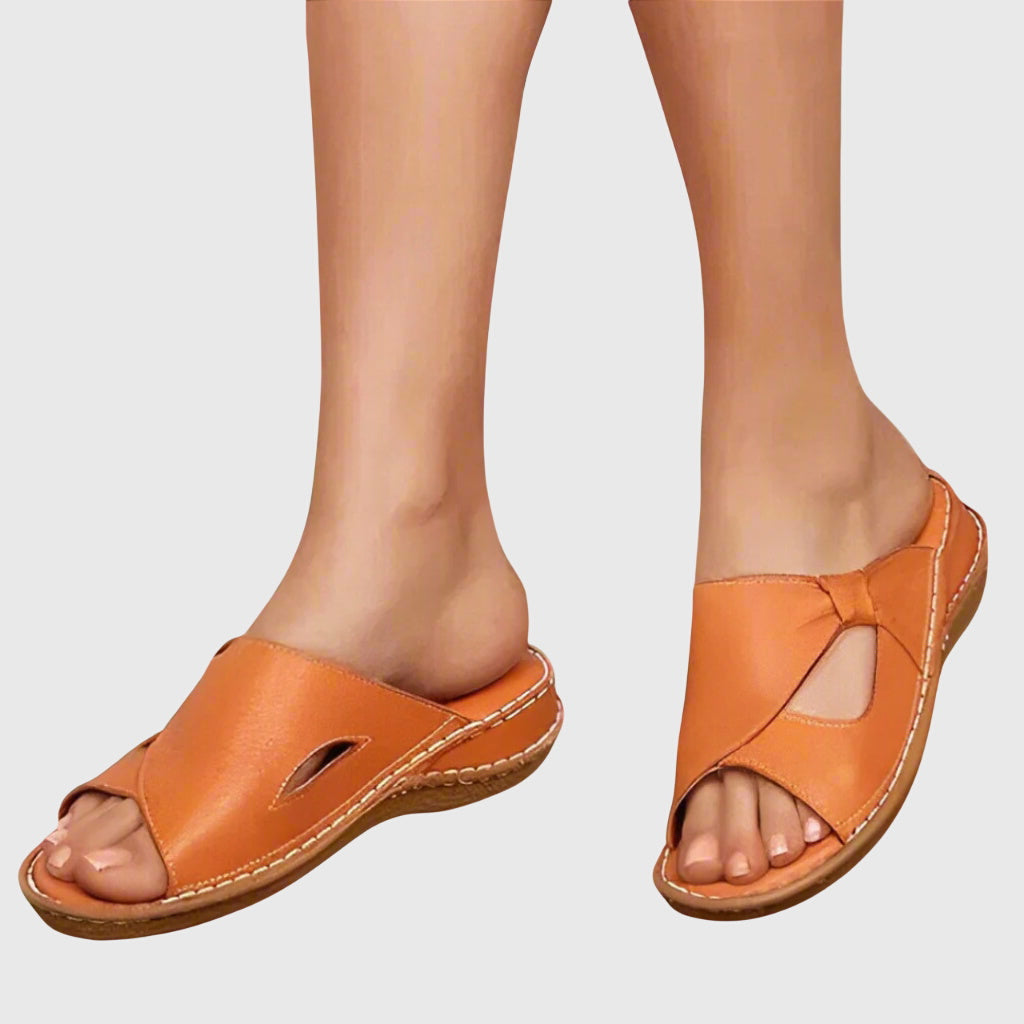 Reagan | Women’s Orthopedic Cutout Slide Sandals