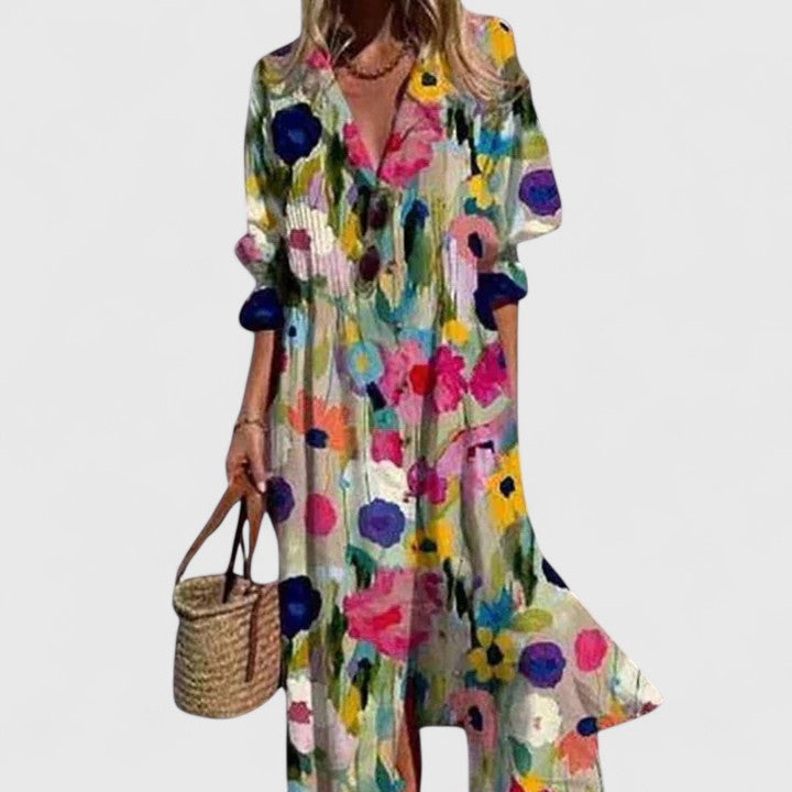 Hazel | Women’s Boho Midi Dress