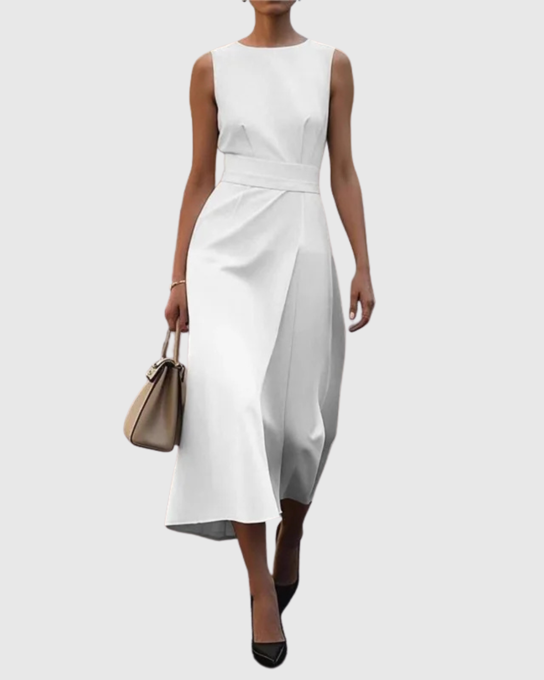 Marina | Women’s Round Neck Midi Dress