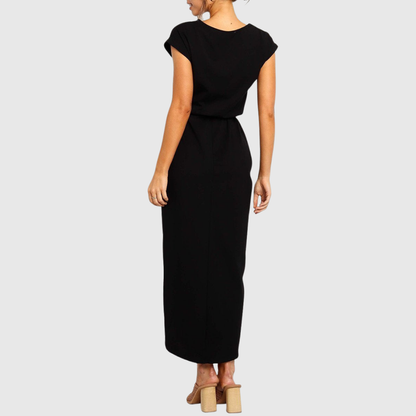 Ember | Women’s Casual Belted Tulip Hem Midi Dress