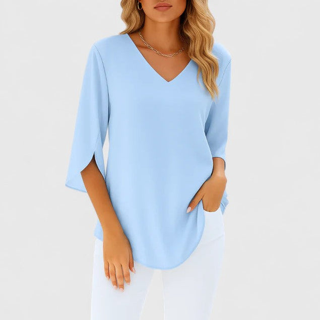 Avelisse | Women’s Relaxed V Neck Blouse