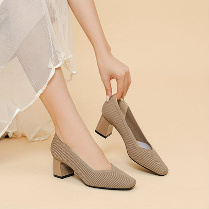 Tanya | Women’s Textured Block Heel Pumps