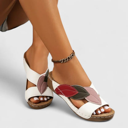 Samantha | Women’s Orthopedic Colorblock Comfort Slide Sandals