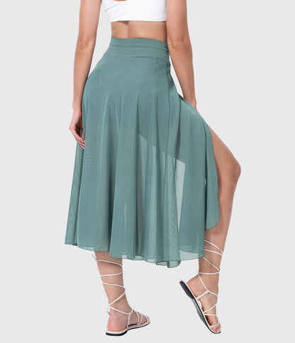 Cleo | Women’s Elegant Flowing Chiffon Midi Skirt