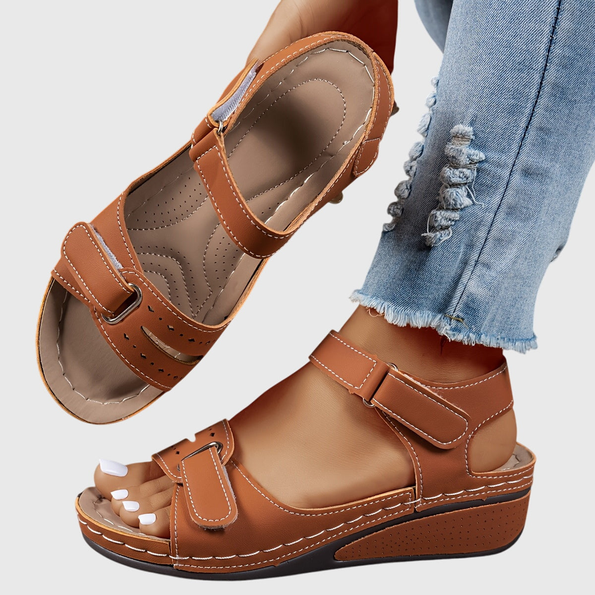 Bexley | Women’s Orthopedic Adjustable Wedge Sandals