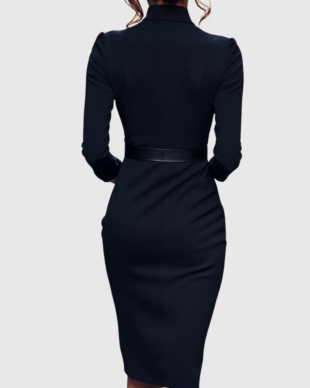 Veronica | Women’s Belted Collared Midi Dress