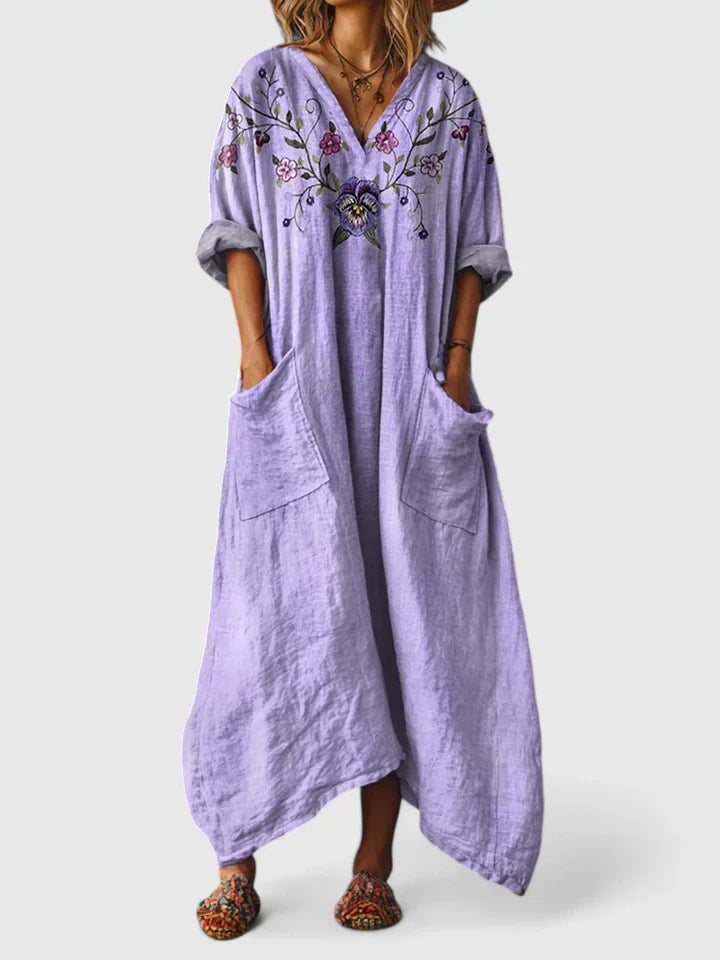 Romy | Women’s Elegant Printed Maxi Dress