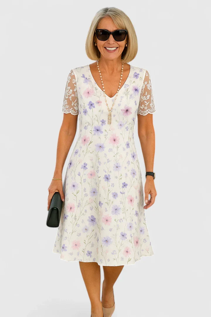 Maren | Women’s Elegant Floral Midi Dress