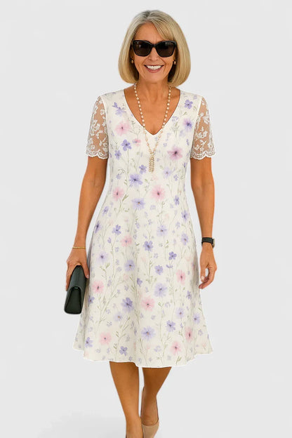 Maren | Women’s Elegant Floral Midi Dress