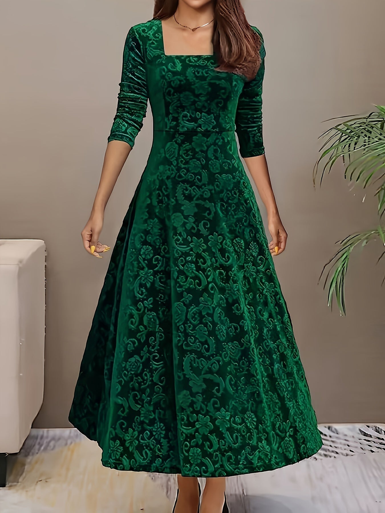 Amery | Women’s Square Neck Party Dress