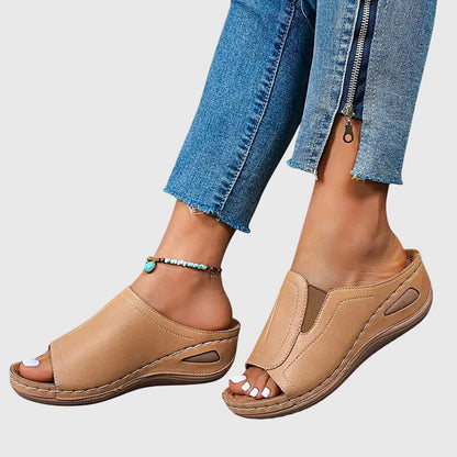 Mallie | Women’s Orthopedic Wedge Slide Sandals
