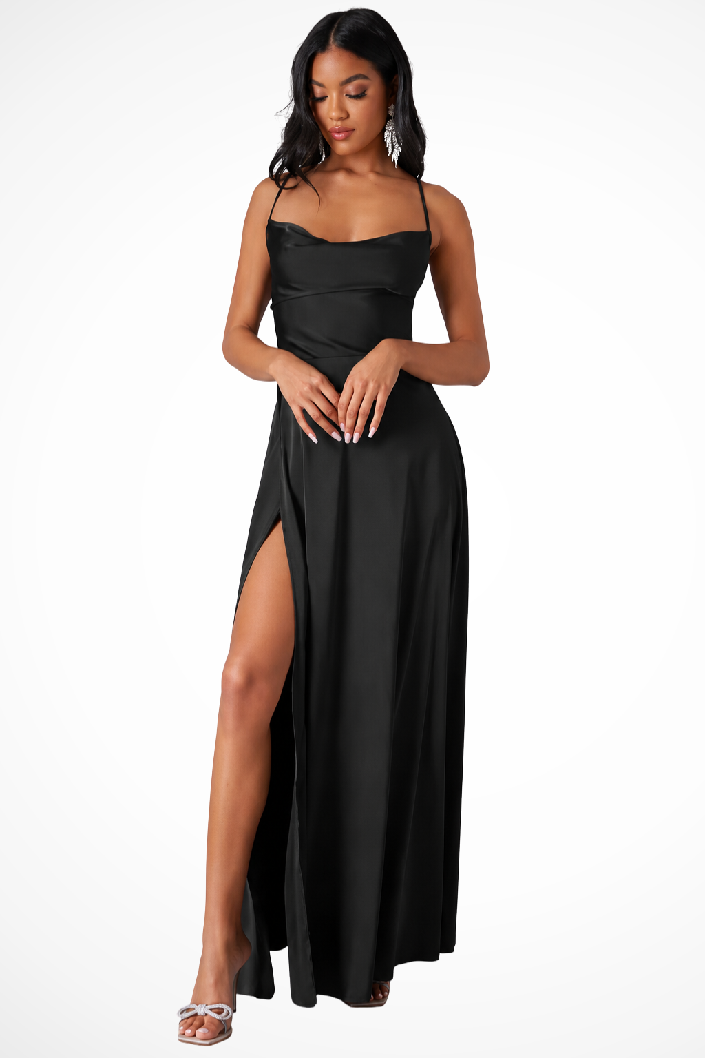 Aubrielle | Women’s Cowl Neck Maxi Dress