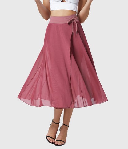 Cleo | Women’s Elegant Flowing Chiffon Midi Skirt