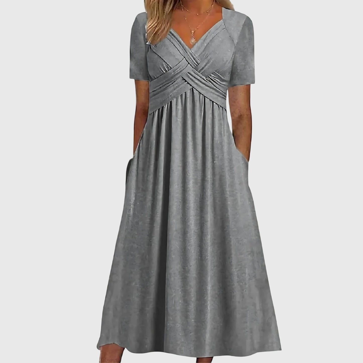 Giselle | Women’s V Neck Midi Dress