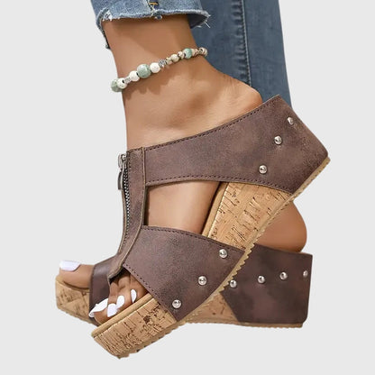 Dahlia | Women’s Orthopedic Cutout Wedge Sandals