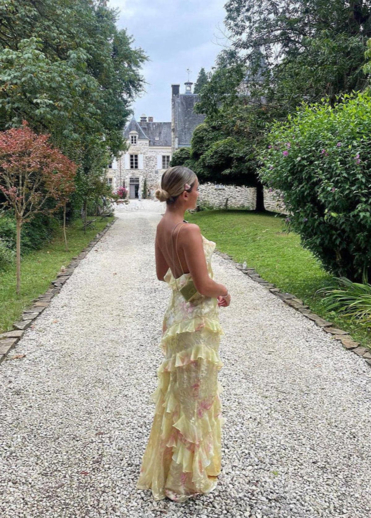 Donnah | Women’s Floral Ruffle Maxi Dress