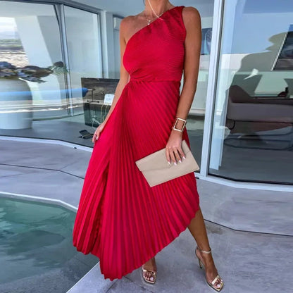 Amara | Women’s One Shoulder Midi Dress