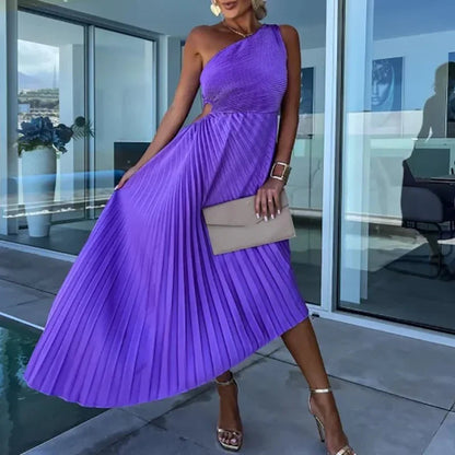 Amara | Women’s One Shoulder Midi Dress