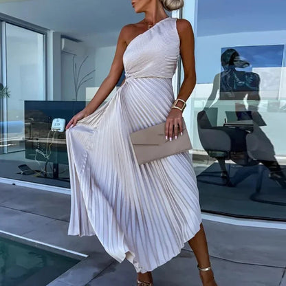 Amara | Women’s One Shoulder Midi Dress