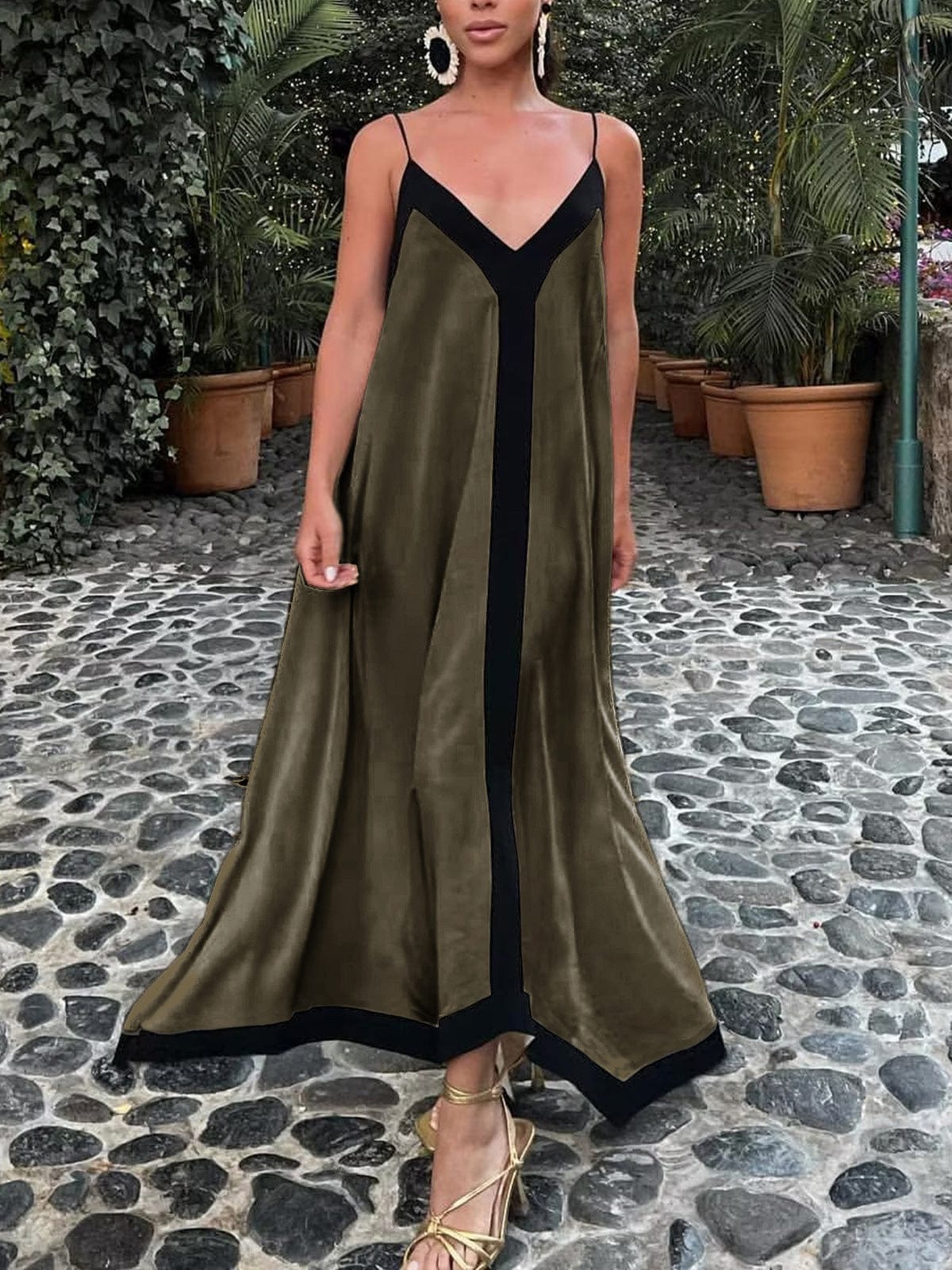 Sheila | Women’s V Neck Maxi Dress