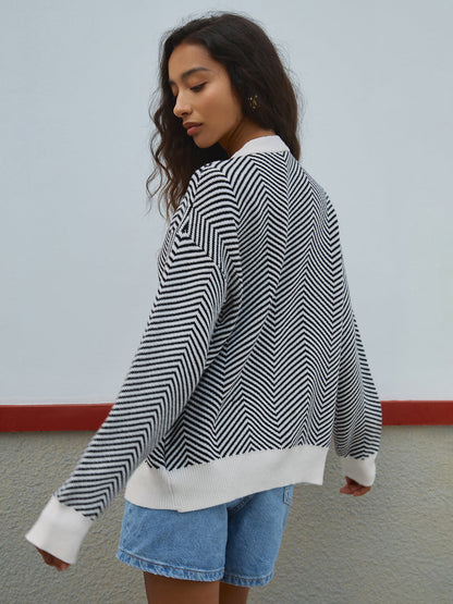 Roselyn | Women’s Chevron Knit Cardigan